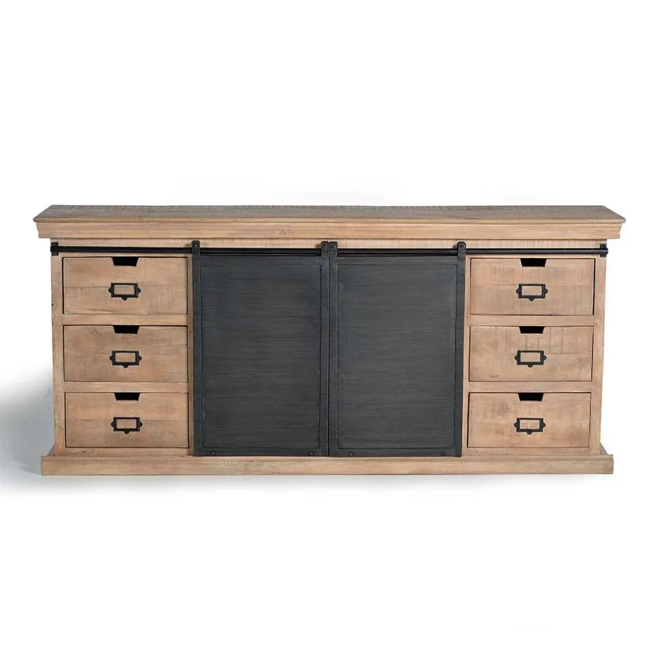 Wohnen Industrial Chic Sideboard mit Schiebetüren - Jantonia