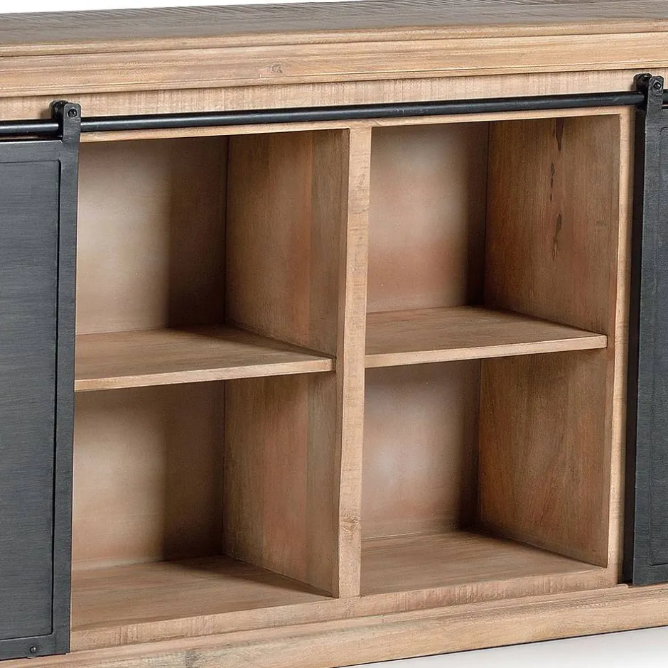 Wohnen Industrial Chic Sideboard mit Schiebetüren - Jantonia