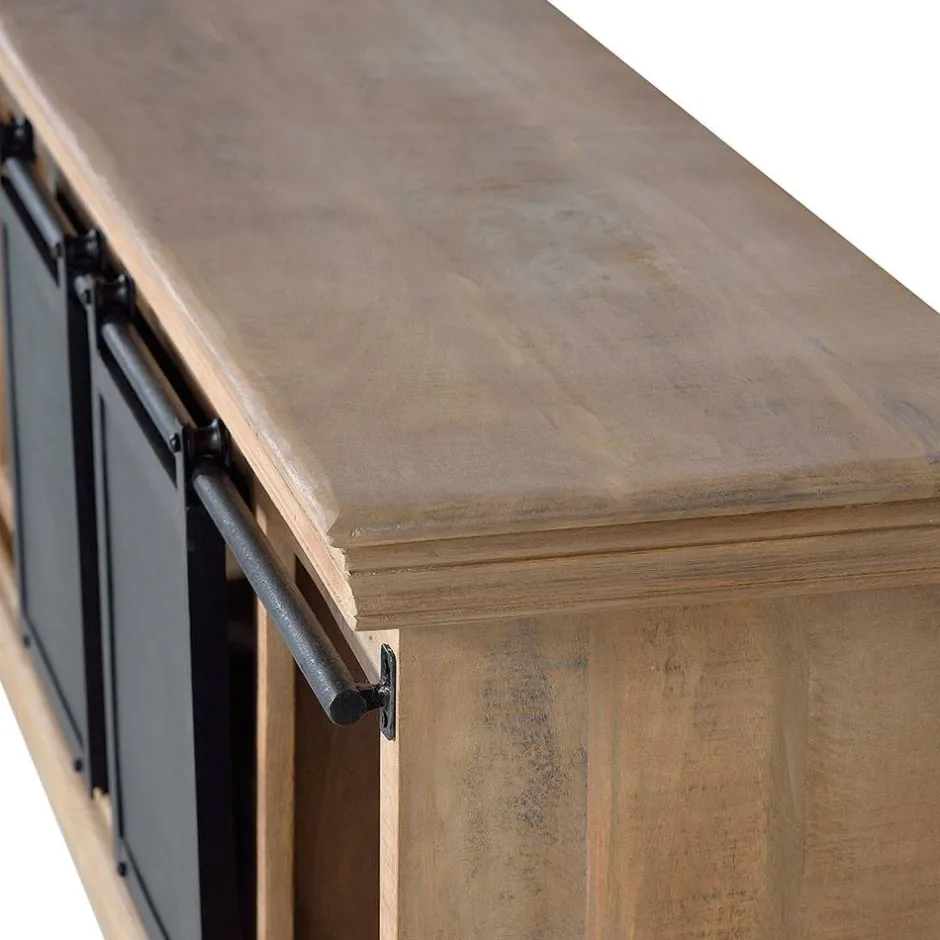 Industrial Chic TV Kommode mit Schiebetüren - Jantonia^Wohnen Online