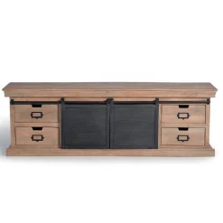 Wohnen Industrial Chic TV Lowboard mit Schiebetüren - Jantonia