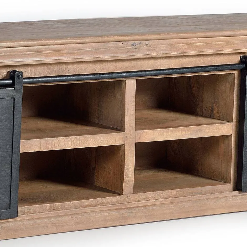 Wohnen Industrial Chic TV Lowboard mit Schiebetüren - Jantonia