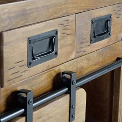 Wohnen Industrial Design Barschrank aus Mangoholz - Semian