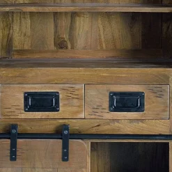 Wohnen Industrial Design Barschrank aus Mangoholz - Semian
