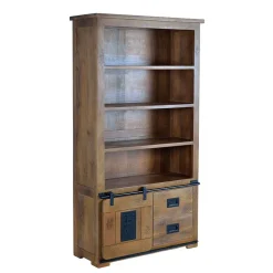 Wohnen Industrial Design Bücherregal aus Mangoholz - Semian