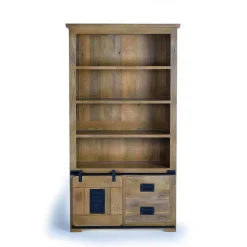 Wohnen Industrial Design Bücherregal aus Mangoholz - Semian