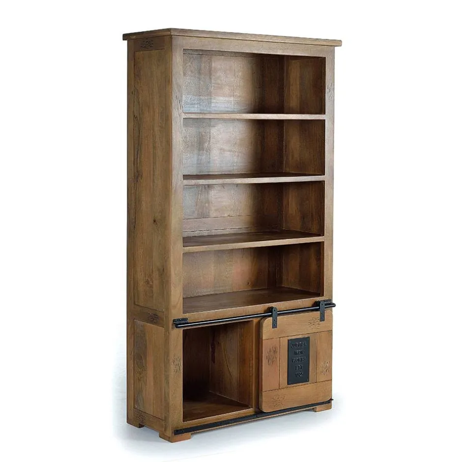Wohnen Industrial Design Bücherregal aus Mangoholz - Semian