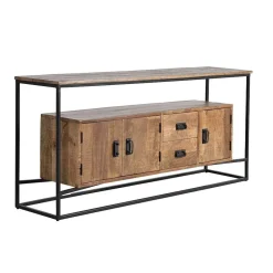 Wohnen Industrial Design Sideboard aus Massivholz - Olmidava