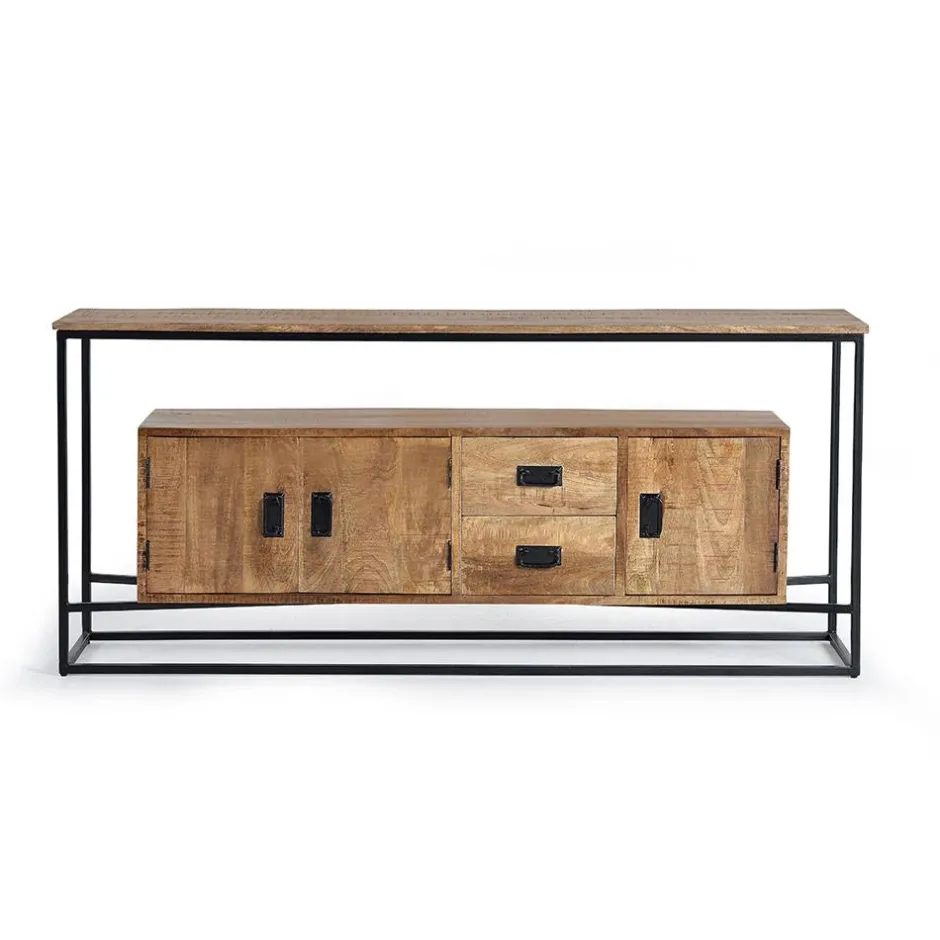Wohnen Industrial Design Sideboard aus Massivholz - Olmidava