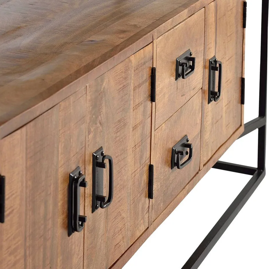 Wohnen Industrial Design Sideboard aus Massivholz - Olmidava