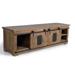 Industrial Design TV Lowboard aus Mangoholz - Semian^Wohnen Outlet