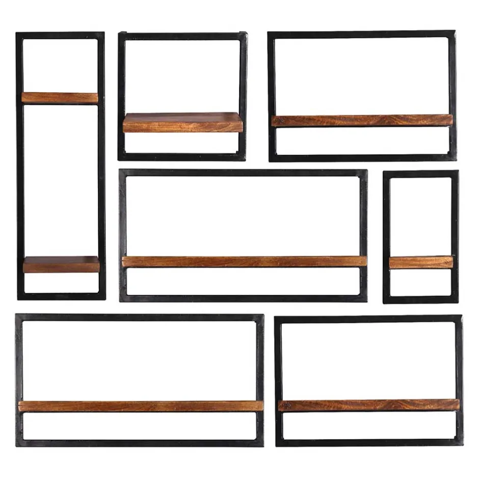 Wohnen Industrial Design Wandboard Set - Mendoza (siebenteilig)