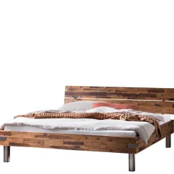 Industrial Einzelbett aus Akazie massiv - Vetonia^Wohnen Discount