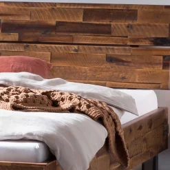 Industrial Einzelbett aus Akazie massiv - Vetonia^Wohnen Discount