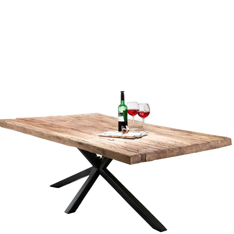 Wohnen Industrial Esstisch aus recyceltem Teakholz - Doan