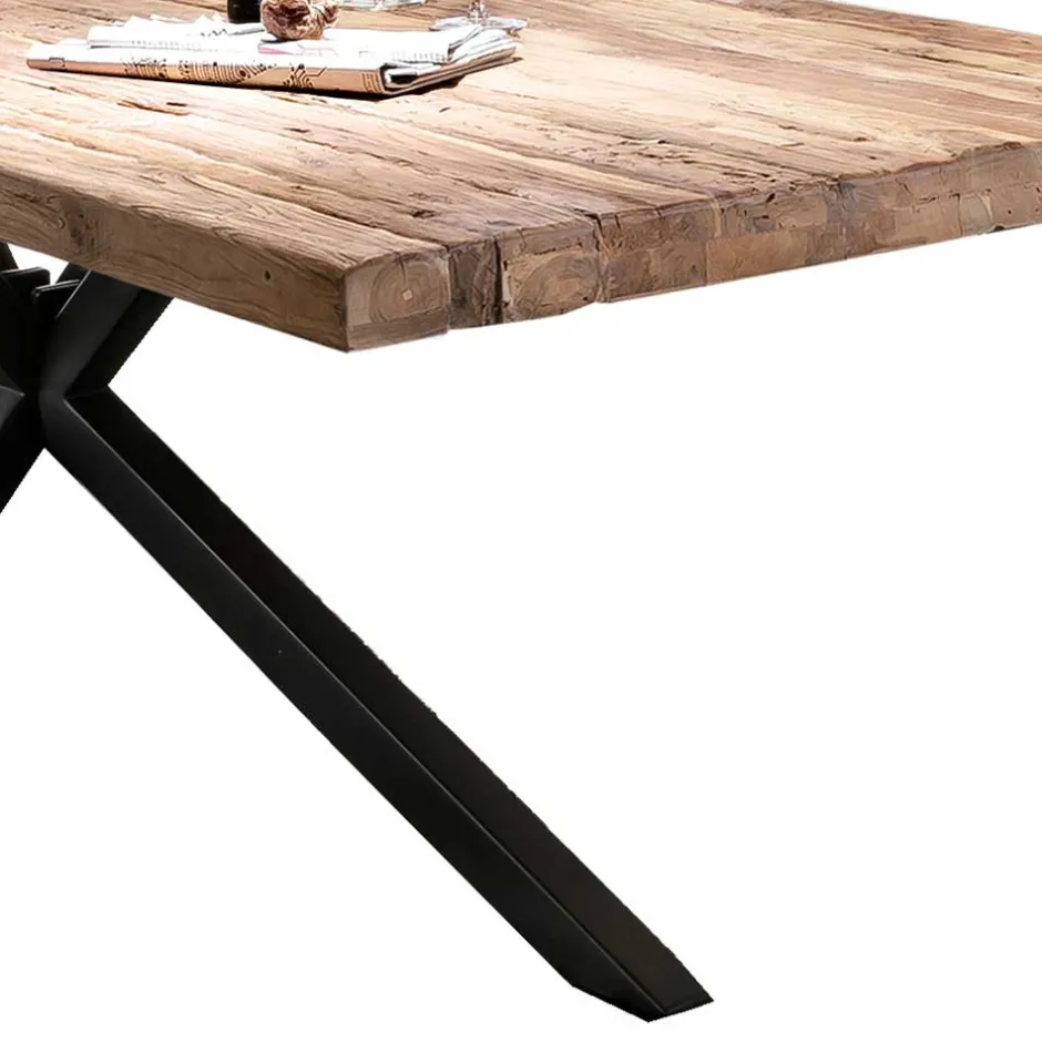 Wohnen Industrial Esstisch aus recyceltem Teakholz - Doan