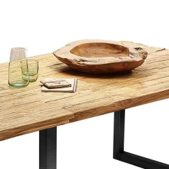 Industrial Esstisch aus rustikalem Teak Altholz - Chats^Wohnen