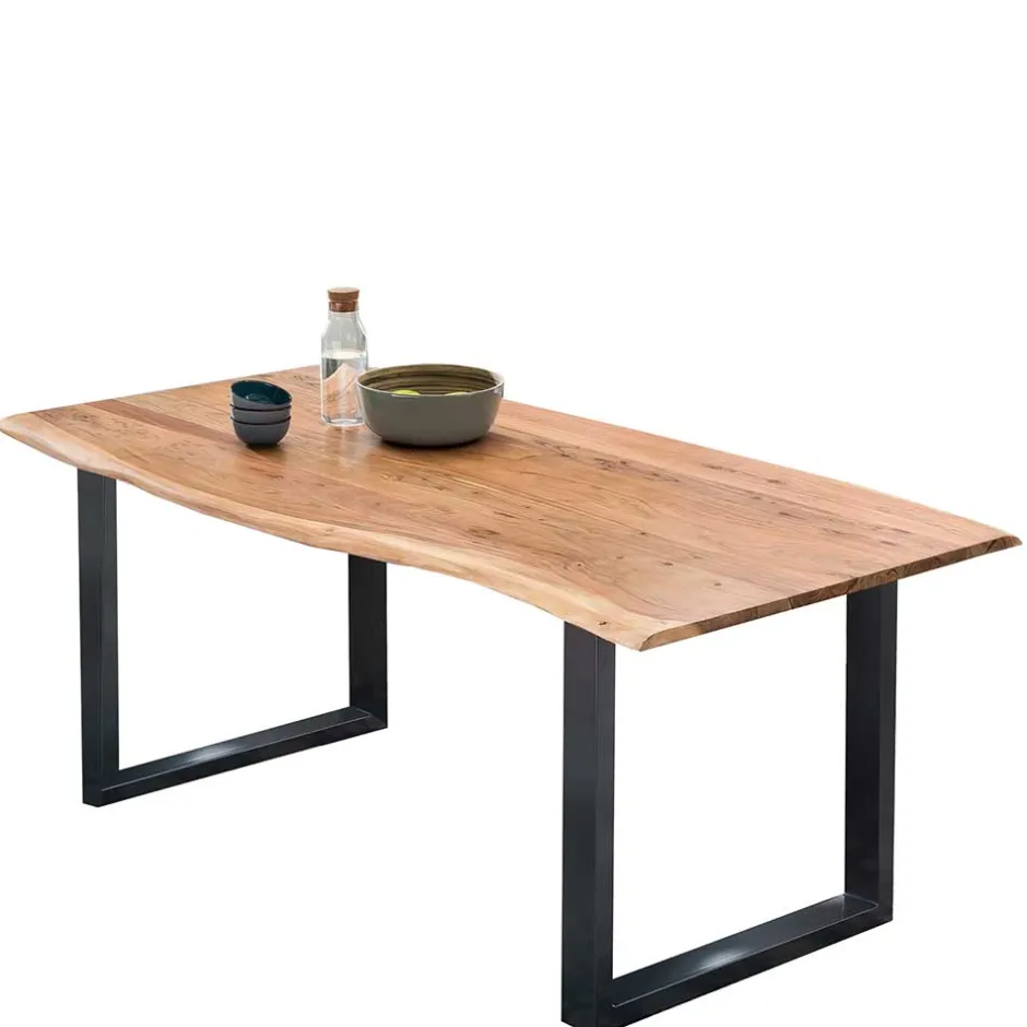 Wohnen Industrial Esstisch mit Baumkante Akazie - Hovalta