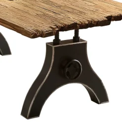 Industrial Esstisch mit Teak Altholzplatte - Banyo^Wohnen Sale