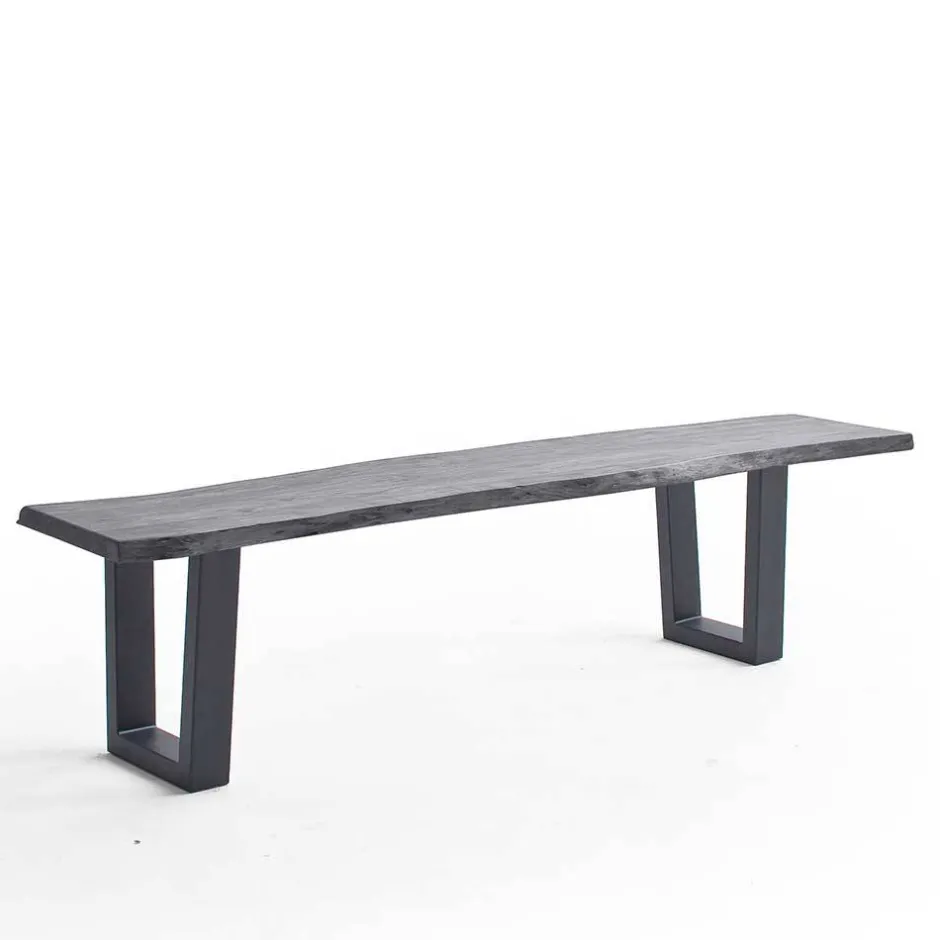 Wohnen Industrial Esstischbank in Akazie Grau - Facanella