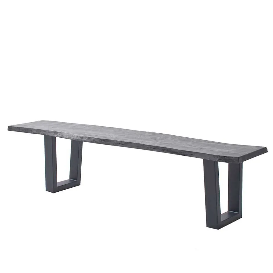 Wohnen Industrial Esstischbank in Akazie Grau - Facanella