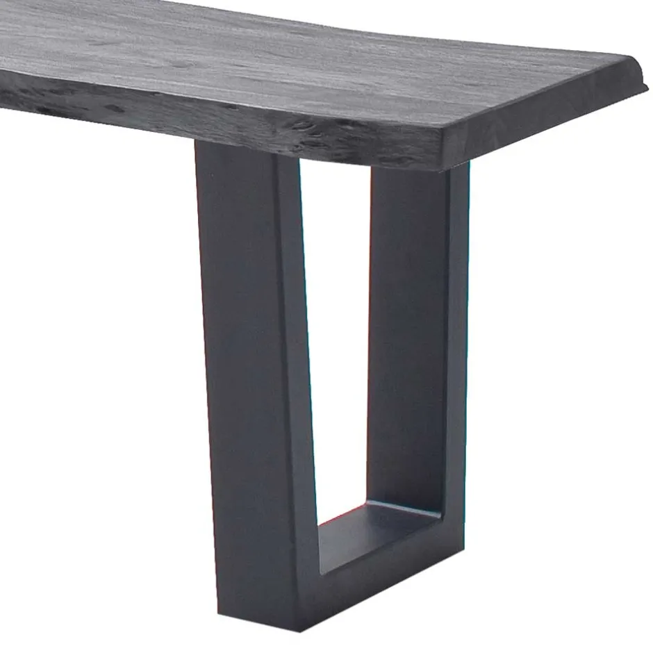 Wohnen Industrial Esstischbank in Akazie Grau - Facanella