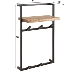 Industrial Garderobe mit Ablageboden aus Akazie - Wandawo^Wohnen Sale