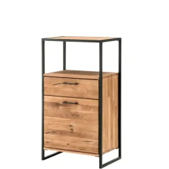 Wohnen Industrial Highboard aus Wildeiche und Stahl - Ingbo