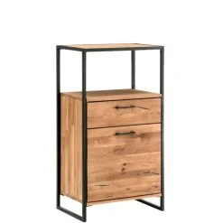 Wohnen Industrial Highboard aus Wildeiche und Stahl - Ingbo