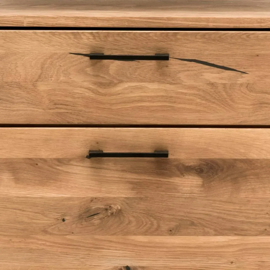 Wohnen Industrial Highboard aus Wildeiche und Stahl - Ingbo