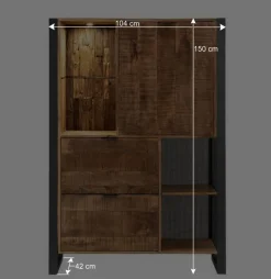 Industrial Highboard mit LED Beleuchtung - Acira^Wohnen Hot