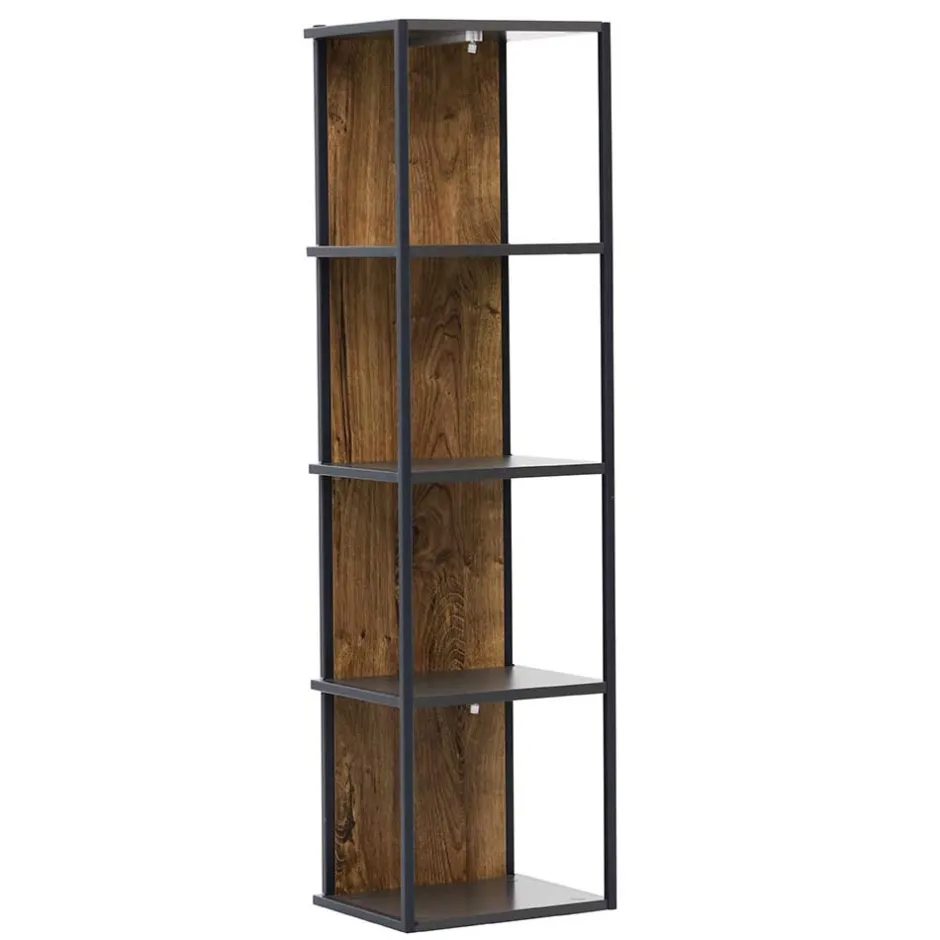 Wohnen Industrial Hängeregal in Dekor Eiche Dunkel - Xindus