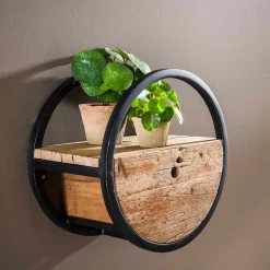 Wohnen Industrial Hängeregal mit Schublade - Bahirah