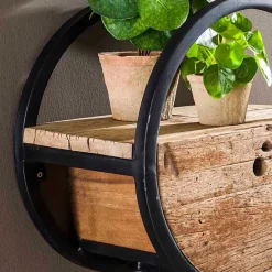 Wohnen Industrial Hängeregal mit Schublade - Bahirah