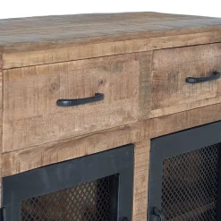 Wohnen Industrial Kombi-Kommode auf Metall-Rädern - Thiano