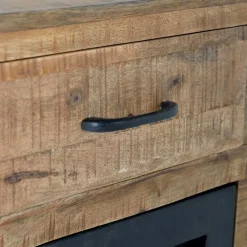 Wohnen Industrial Kombi-Kommode auf Metall-Rädern - Thiano