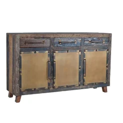 Wohnen Industrial Kombi-Kommode aus Altholz - Stock