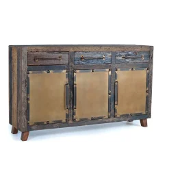 Wohnen Industrial Kombi-Kommode aus Altholz - Stock