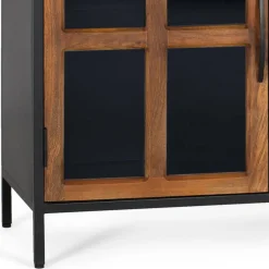 Industrial Kommode mit Glastüren - Hayato^Wohnen Discount