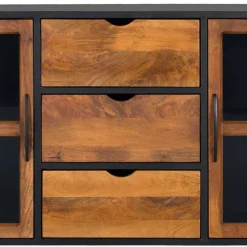 Industrial Kommode mit Glastüren - Hayato^Wohnen Discount