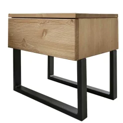 Industrial Nachtkommode aus Kiefer Massivholz - Catania^Wohnen Clearance