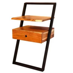 Industrial Nachtkommode mit natürlicher Baumkante - Jame^Wohnen