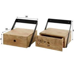 Industrial Nachtkonsolen Duo - Tessina (2er Set)^Wohnen Discount