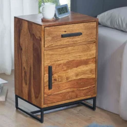 Industrial Nachtschrank mit Schublade und Tür - Vacca^Wohnen Hot