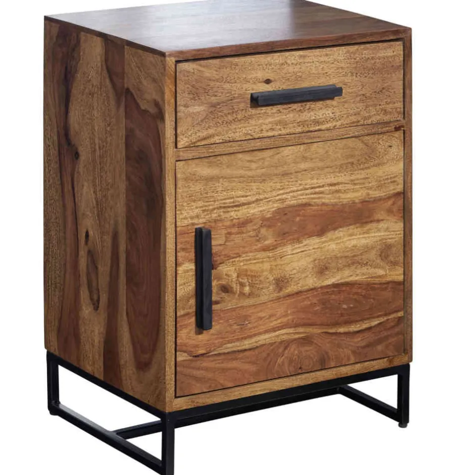 Industrial Nachtschrank mit Schublade und Tür - Vacca^Wohnen Hot