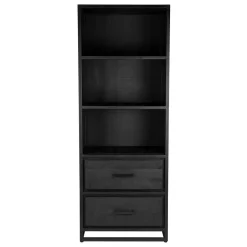 Industrial Regal in Schwarz mit 2 Schubladen - Esturado^Wohnen Best