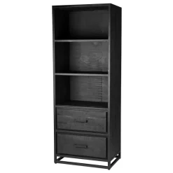 Industrial Regal in Schwarz mit 2 Schubladen - Esturado^Wohnen Best