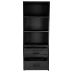 Industrial Regal in Schwarz mit 2 Schubladen - Esturado^Wohnen Best