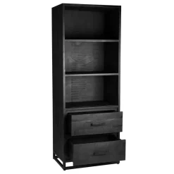 Industrial Regal in Schwarz mit 2 Schubladen - Esturado^Wohnen Best