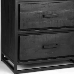 Industrial Regal in Schwarz mit 2 Schubladen - Esturado^Wohnen Best