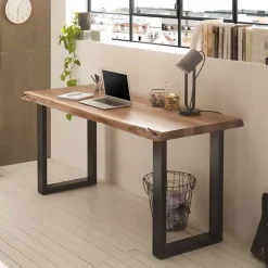 Wohnen Industrial Schreibtisch mit Baumkante Akazie - Amlina